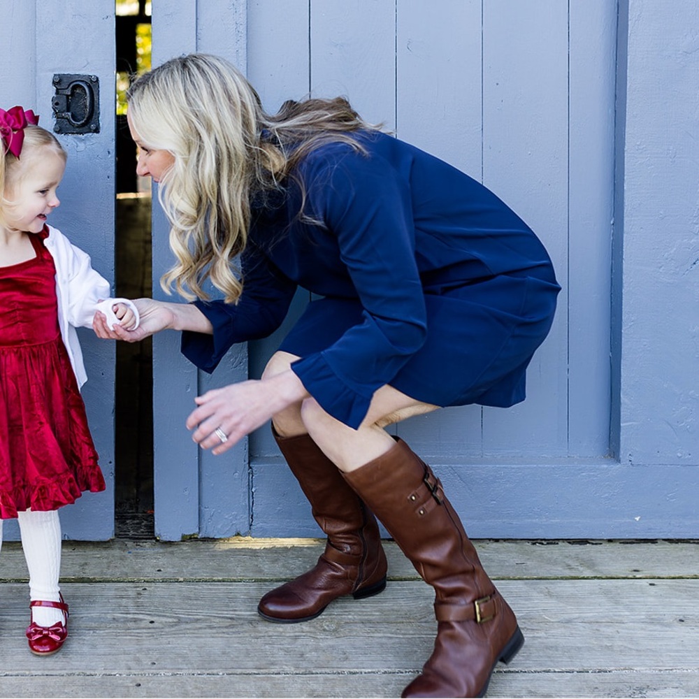 Naturalizer Women's Jessie Knee High Riding Boot Brown Size 8.5 M